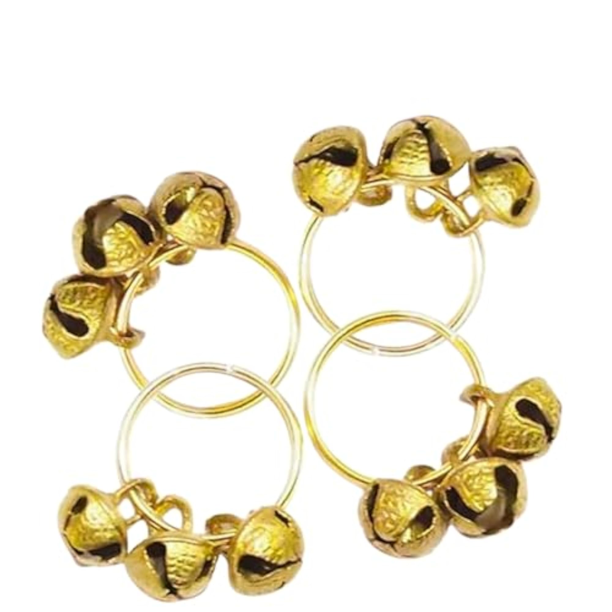Golden Silver Kadi Ghungroo Finger Ring for Pooja